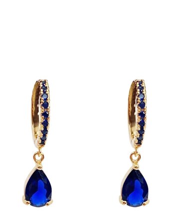 Pipol's Bazaar | Sandrine Drop Ear Gold Blue | ONE SIZE
