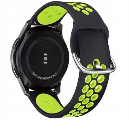 Tech-protect Galaxy Watch 3 45 Mm Armband Softband Svart/lime