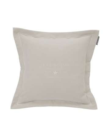 Lexington Hotel velvet sham with embroidery, beige