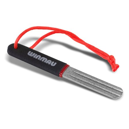 Winmau Darts Sharpener - V-Groove - Metal/Rubber/Plastic - Red/Black/Grey - Pocket Sized - Rapid Sharpening