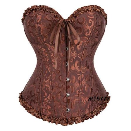 Kaffebrun midjeformer korsett Bustier brudekjole [ZHE]
