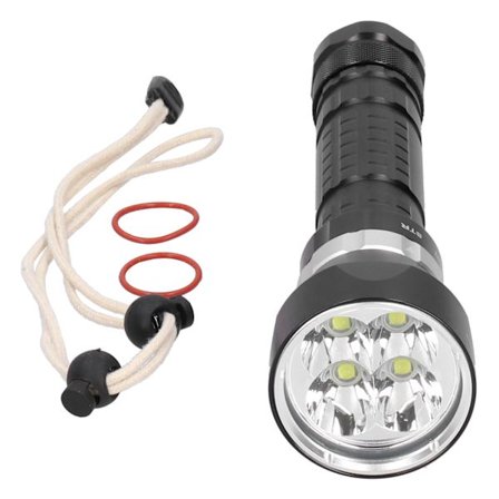 D40 Aviation Magnesium Aluminium Legering Dykning Vandtæt Bærbar LED Lommelygte med Snor