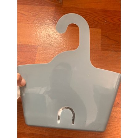 Grå duschkorg med krok Mått: 25 x 9 x 28 cm upphängning