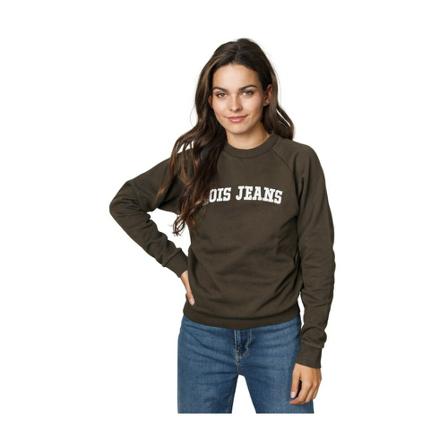 Lois, Lois 2676-6829 Iris 6829 Logo Sweat 445 Bruin, Dames, Maat:S,Katoen