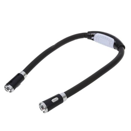 Kram Lys Fleksibel Nakke Henge LED-lys Håndfri Justerbar Lampe Foldbar Nattlesing Strikking Triumph (Svart)