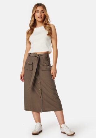 BUBBLEROOM Shaima Cargo Skirt Khaki beige Klær
