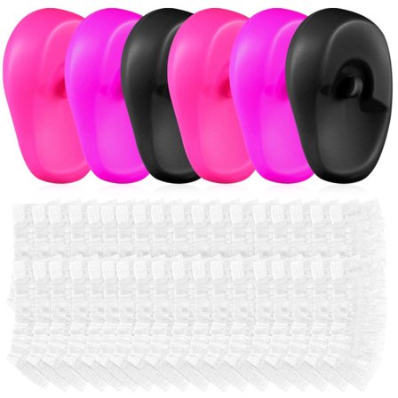 TG 200 stk. ørebeskyttere for dusj + 6 stk. hårfarge Cover hårfarget