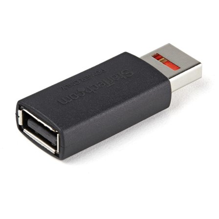 StarTech Secure Charging USB Data Blocker Adapter, Male to Female USB-A Charge-Only Adapter, No-Data Charge/Power-Only Adapter for Phone/Tablet, Data