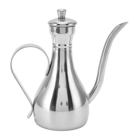 304 Rustfrit Stål 350ml Oliedispenser Flaske Køkken Olie Kande Filterrester