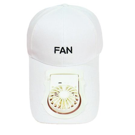 Kasket med Ventilator USB Genopladelig Justerbar Hastighed Ventilator Solskærm Kasket