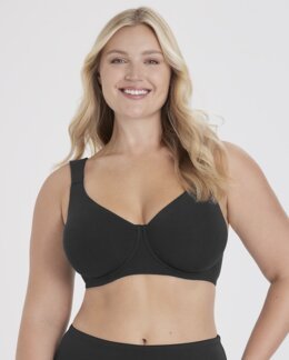 Bygel-bh Organic Cotton t-shirt bh Svart - F85 - Miss Mary