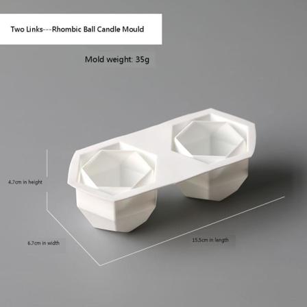 Ljusformar Ljus Stearinljus Diy Gjutformar I Silikonform Mj123 Varandra Följande Romboid