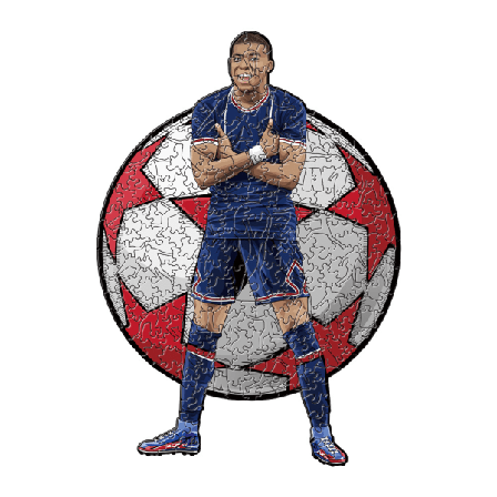 Træpuslespil - Mbappe A4 papkasse
