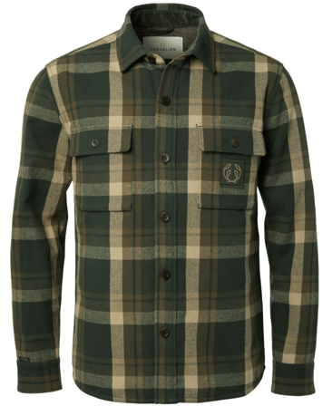 Chevalier Axe Overshirt Men Green Checked