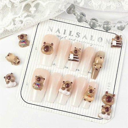 20 st Bedårande Vattendelfin Nagelkonst Resin Kawaii Cabochon För Nageldekorationer DIY Manikyr Tillbehör 20 st WSP-005-20