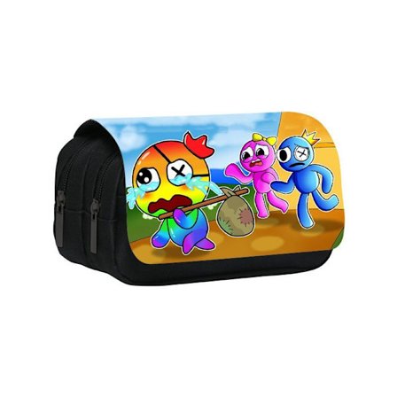 Rainbow Friends 2-roms blyantveske rød blå grønn blyantboks blyantveske for anime-fans