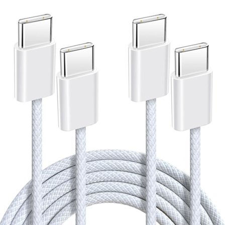USB C till USB C Kabel Snabbladdning [1M/2-pack] 60W USB Typ C Kabel 3A Kompatibel med iPhone 16 15 Pro Max Samsung S24 S23