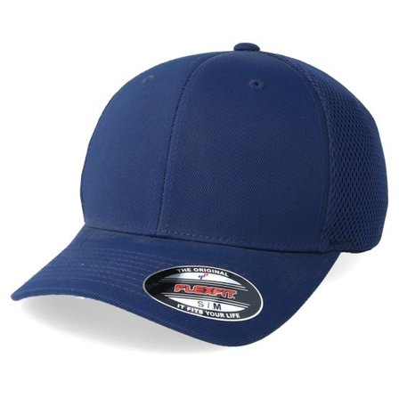 Flexfit - Blå flexfit Keps - Tactel Mesh Navy @ Hatstore