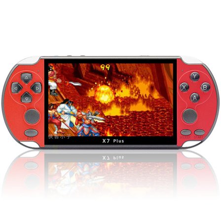 Spillkonsoll - X7 Plus, har en 5,1-tommers fargeskjerm og 10 000 spill rød
