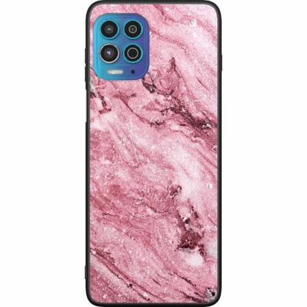 Motorola Moto G100 Svart Skal Rosa