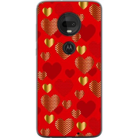 Kompatibel Mobilcover til Motorola Motorola Moto G7 GoldenHearts