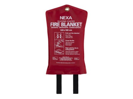 NEXA Brandfilt Silikon 120x180cm Röd - Lyreco - Skyddsutrustning - Brandsäkerhet - Brandfiltar