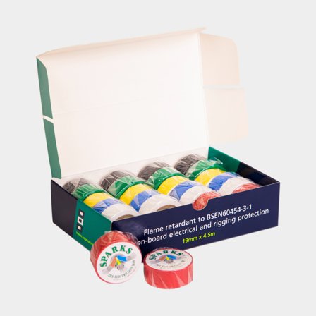 Rigging tape PSP PVC Tape Box, 19 mm x 4.5 meter, multicoloured, 24-pack