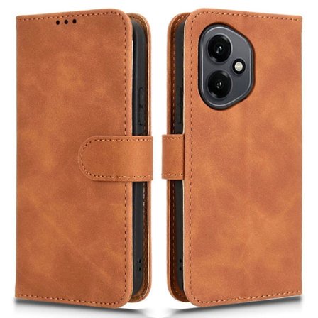 För Honor 400 Läderfodral Hudkänsla Anti-Fall Plånbok Flip Telefonfodral [DB]