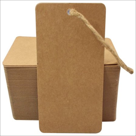 200 st Kraft-etiketter Present-etiketter 4,5x9 cm Etikett-hantverksetiketter för oss, ZQKLA