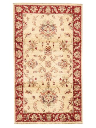 Ziegler Teppich Handgeknüpft 92X158 Beige/Orange Afghanistan