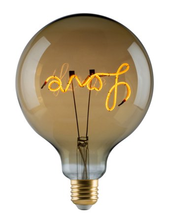 e3light | E3 Led Vintage 920 "Love" Base Up Golden Dimmable | Ø12.5X17.4CM