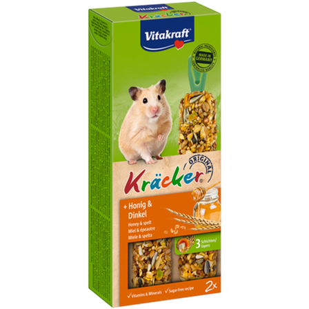 Vitakraft - Kjeks Hamster Honning 2-pakning - Smådyr - Godbiter og gnagestenger - Frøstenger og Kräcker - ZOO.no