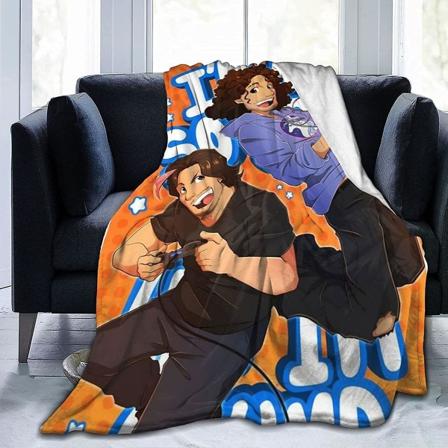 Game Grumps Heminredning Filt Sovsal För Sängsoffa Sovsal Office Camping Reser -u371 80x60in 200x150cm