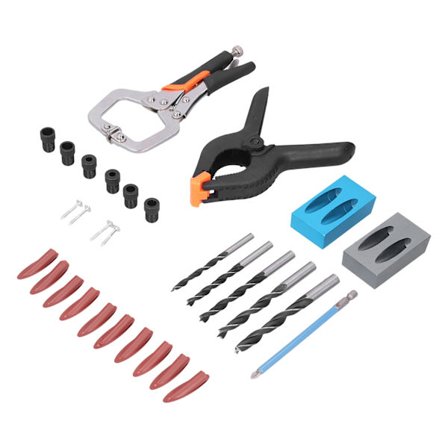 15 Graders Oblique Hul Lokalisator Sæt Aluminium Træbearbejdning Boreguide Jig Kit Tømrer Værktøj