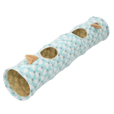 Vikbar Kattlektunnel med Boll för Smådjur Kattunge Valp Kanin Hjärta Öron Design