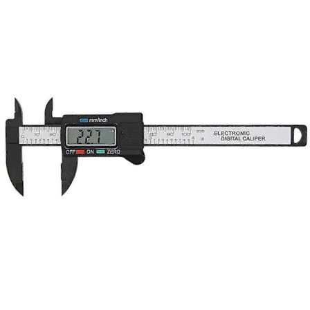 Digital LCD Display Caliper Høj Nøjagtighed Plastik Kulfiber Vernier Skala 0-100mm (LGL)