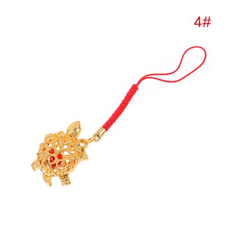 Guldsköldpadda nyckelring hänge Pengar Lucky Tortoise Ornament Ho