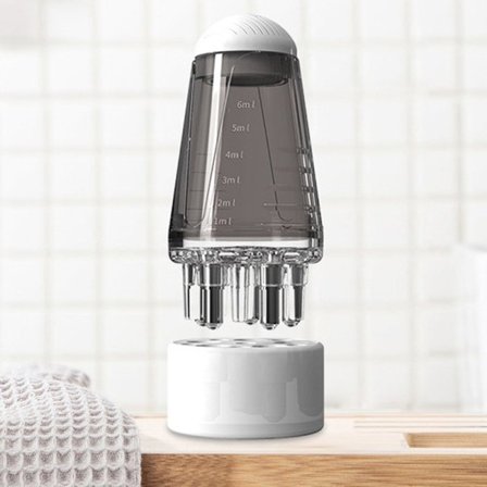 Mini Portable Scalp Applicator Flytande kam hårrötter Massage M Grå