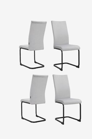 Loft24 - Spisebordsstol 2Pk Sia - Grå - Stole - Fra Homeroom