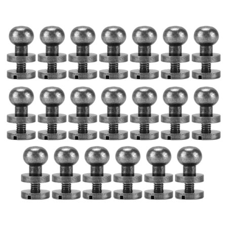 Munknit Brass Rundhuvud Nitar Skruvar Spikar Bagage Smycken Hårdvara Tillbehör 7x6mm