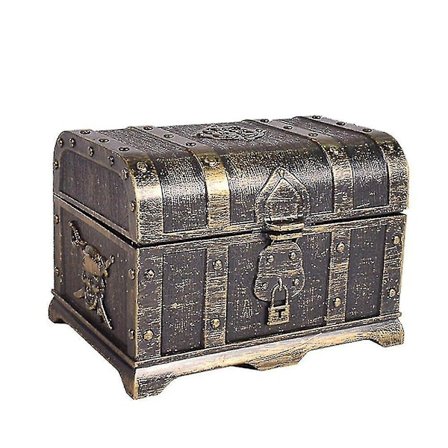 Skattekiste Pirat Guldmønt Piratskat Legetøjssæt - Kun Skattekiste