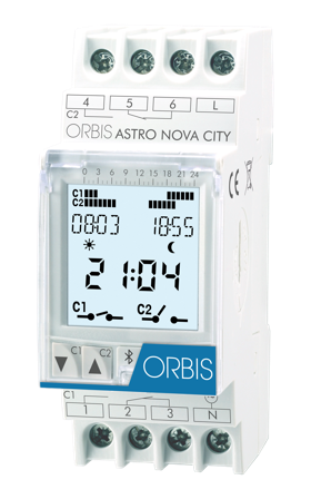 ORBIS 178012 Koblingsur 2 kanaler, 230 V, Elfordeling & strømforsyning