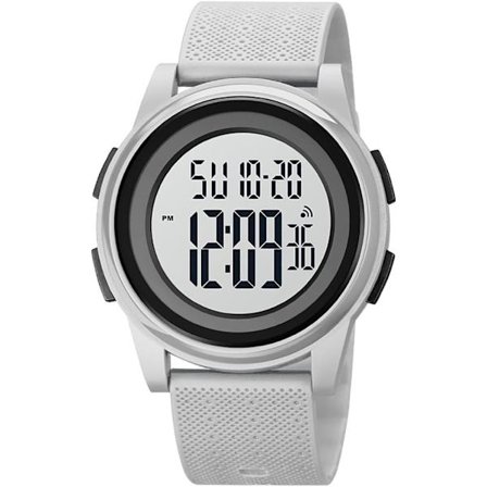 Unisex Ur Sports Digitalure til Mænd Kvinder PU-rem Kalender Stopur Multifunktionelt Ur Quartz Vandtæt Sports Casual Armbåndsur