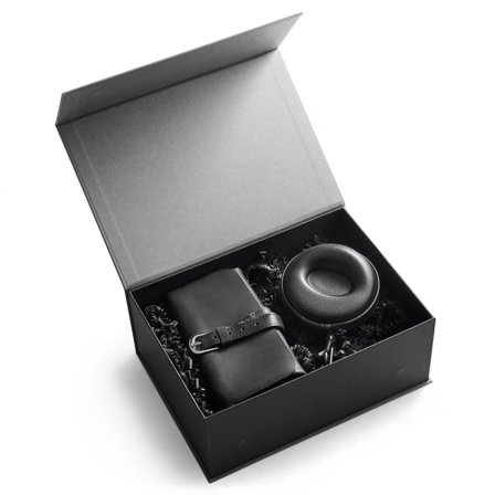 Travel Organiser Gift Box | Black Leather for Men - Gift boxes