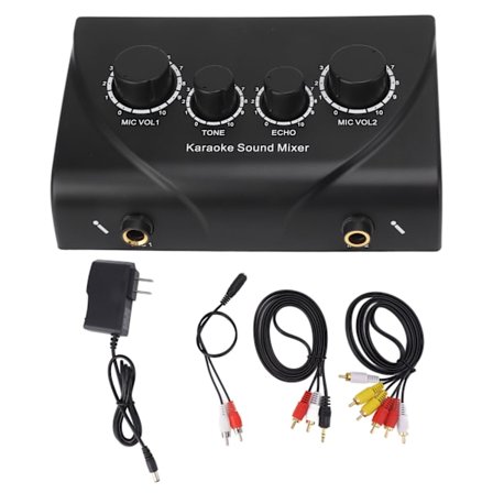 Mini Kannettava Äänimikseri Karaoke-Äänimikseri Yrityksille Perhetapaamisille 100‐240V US-Pistoke