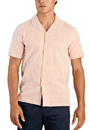 Lindbergh Cotton structure Shirt Skjortor Herr Rosa L