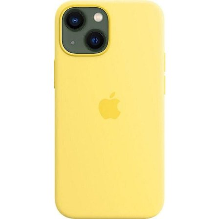Silikon Mikrofiber Deksel til iPhone 13 Mini - Sitrongul