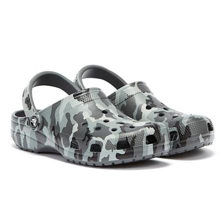 Crocs Classic Camo Grey/Multi Clogs for Herr - Storlek EU 39-40 Grå 45