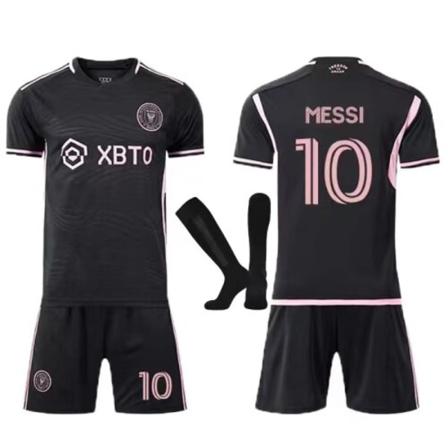Inter Miami Lionel Messi #10 Fodboldtrøje Pakke T-shirt . sort black 24
