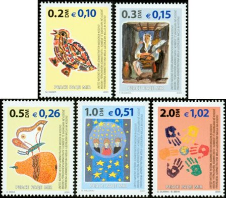 Kosovo - Fredsudgave - Postfrisk sæt 5v